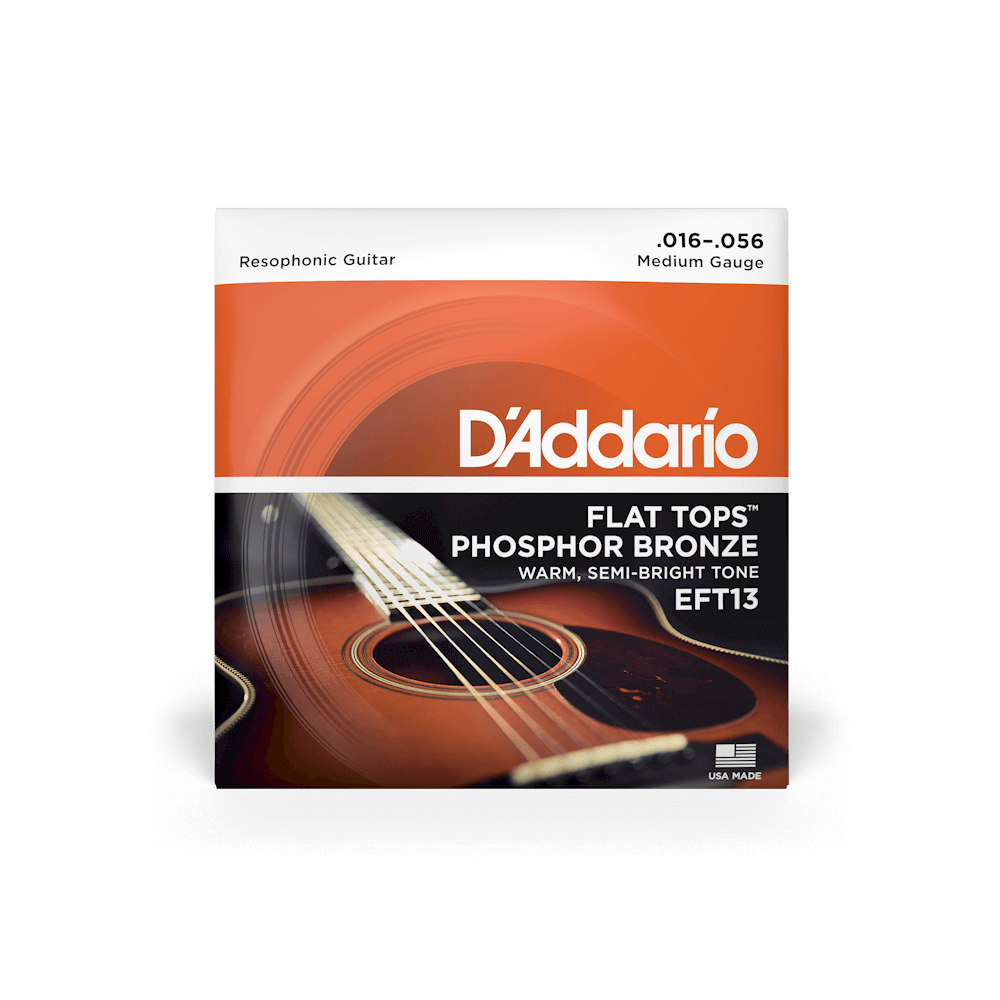 16-56 Medium Resophonic, Flat Tops Phosphor Bronze Acoustic Guitar Strings