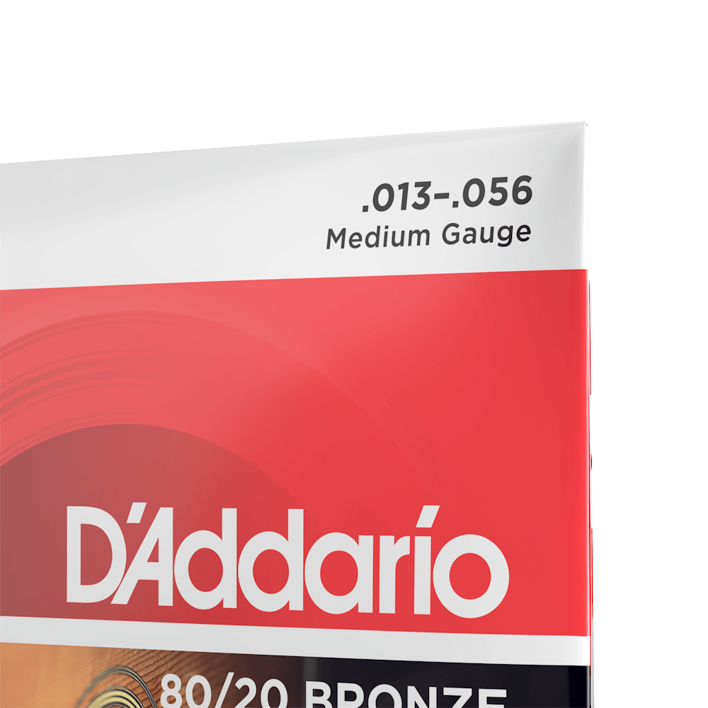 13-56 Medium, 80/20 Bronze Acoustic Guitar Strings