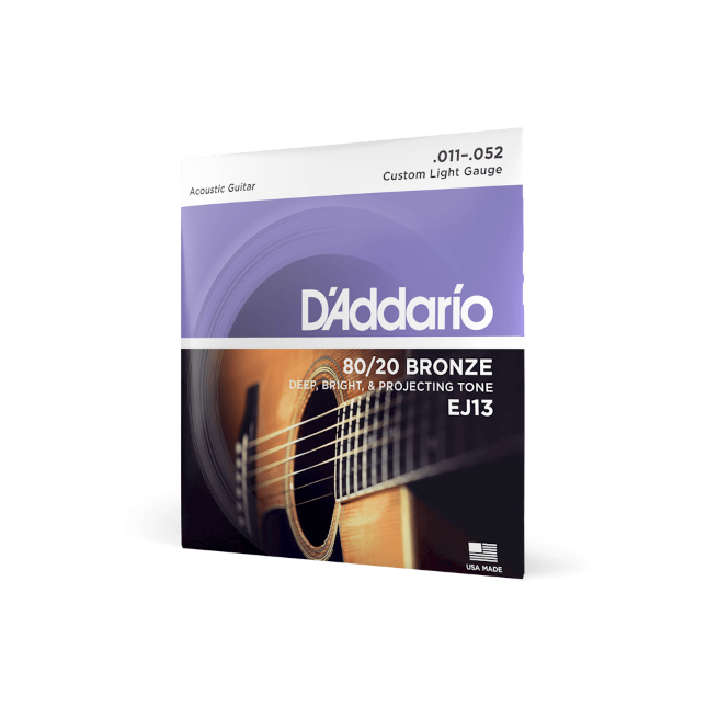 11-52 Custom Light, 80/20 Bronze Acoustic Guitar Strings