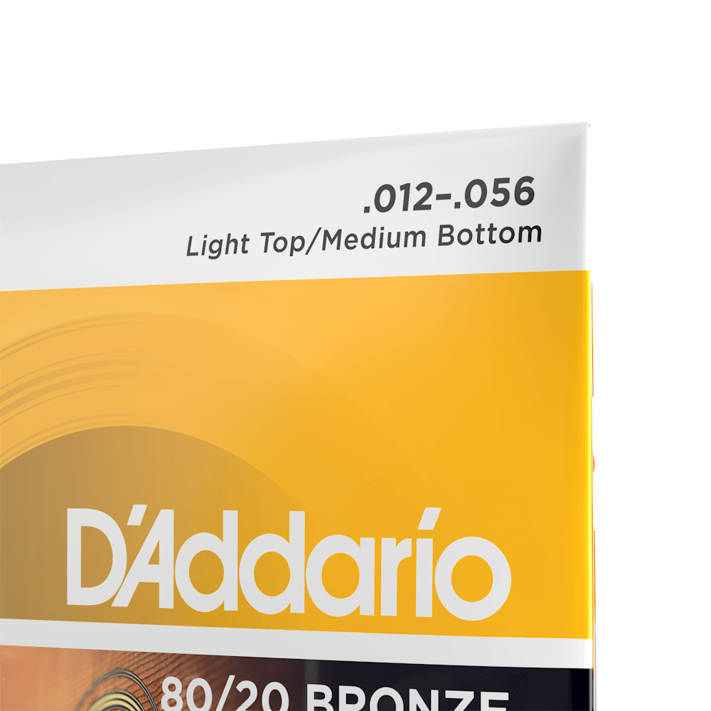 12-56 Light Top/Medium Bottom Bluegrass, 80/20 Bronze Acoustic Guitar Strings