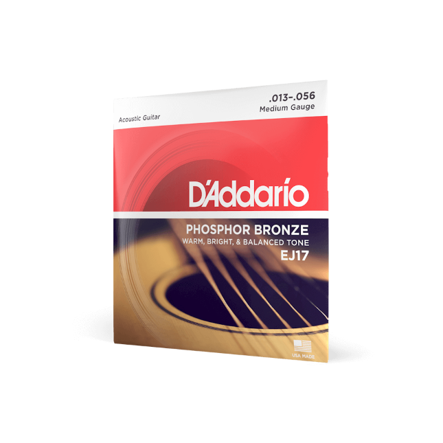 13-56 Medium, Phosphor Bronze Acoustic Guitar Strings