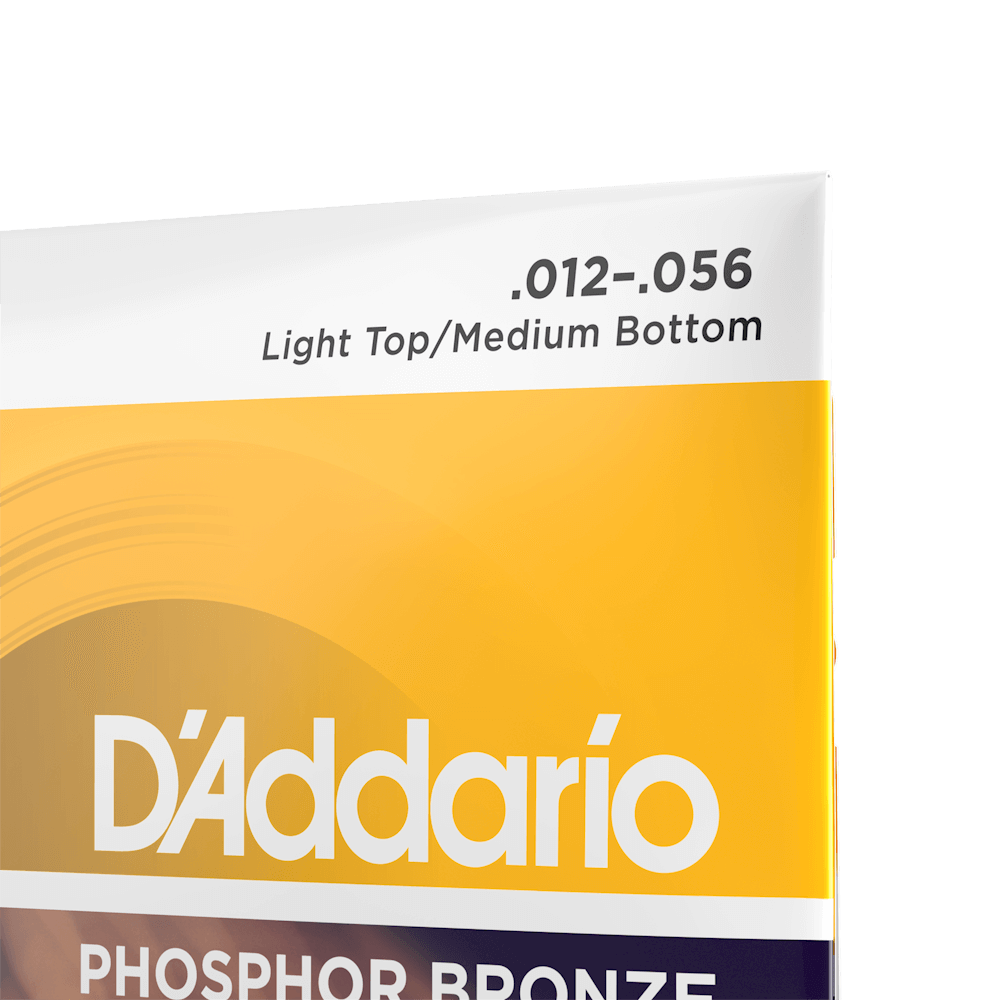 12-56 Light Top/Medium Bottom Bluegrass, Phosphor Bronze Acoustic Guitar Strings