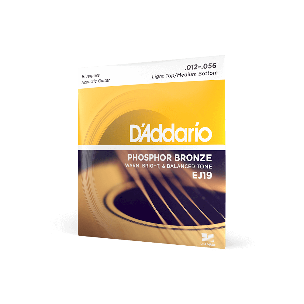 12-56 Light Top/Medium Bottom Bluegrass, Phosphor Bronze Acoustic Guitar Strings