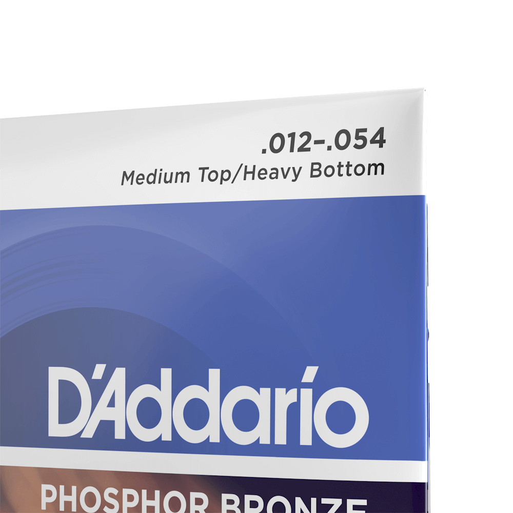2-54 Medium Top/Heavy Bottom 12-String, Phosphor Bronze Acoustic Guitar Strings