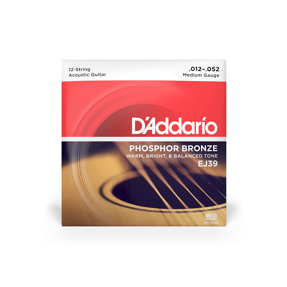 Omega Music  D ADDARIO EJ39 jeu de cordes pour guitare folk 12 cordes