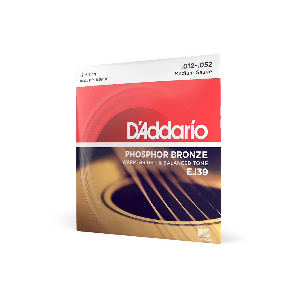 Omega Music  D ADDARIO EJ39 jeu de cordes pour guitare folk 12 cordes