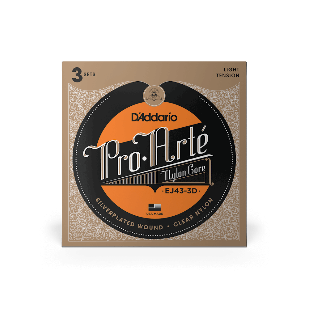 Light Tension, Pro-Arté Nylon Classical Guitar Strings 3-Pack