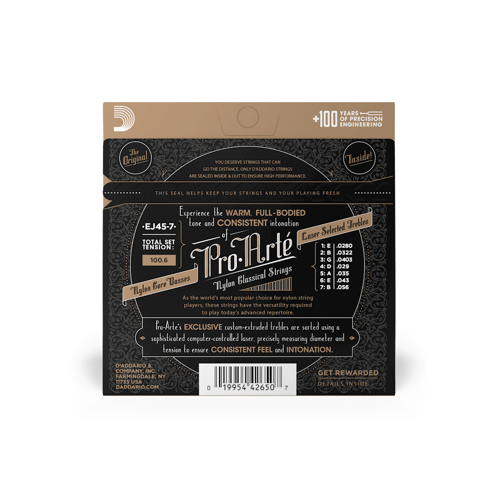 Normal Tension Pro-Arté Nylon 7-String Classical Guitar Strings