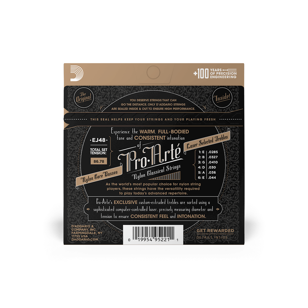 Hard Tension, Pro-Arté Nylon 80/20 Bronze Classical Guitar Strings