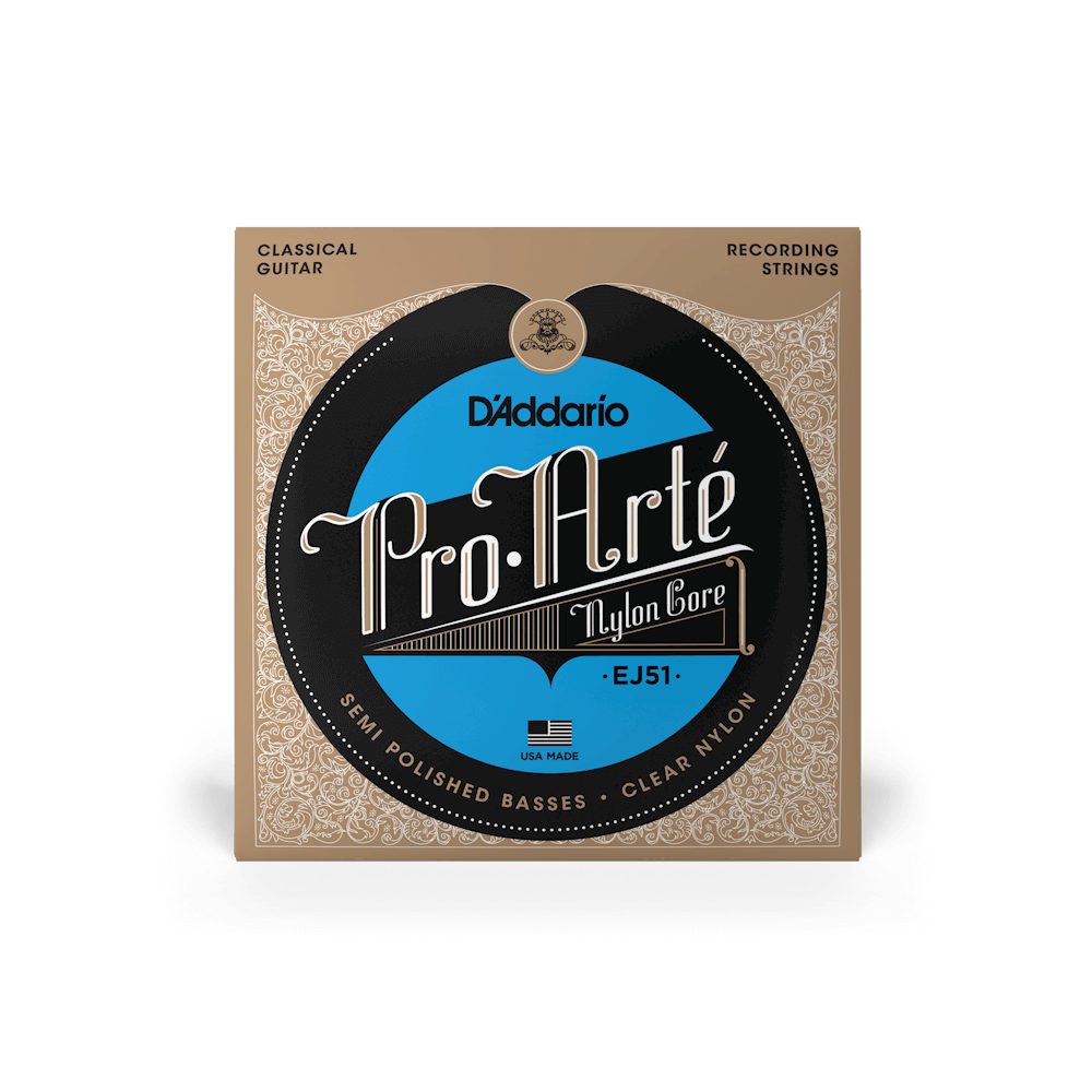Hard Tension, Pro-Arté Nylon with Polished Basses Classical Guitar Strings