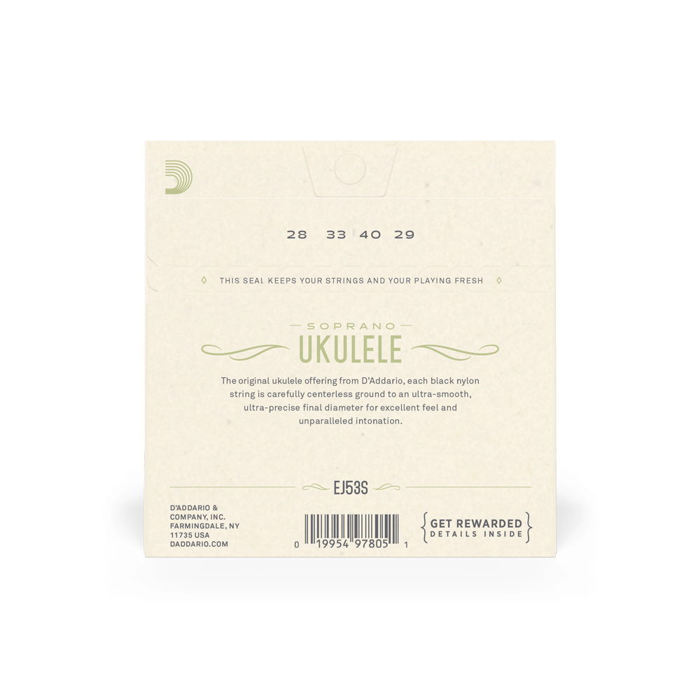 D'Addario EJ53S Pro-Arté Rectified Ukulele Strings, Hawaiian-Concert