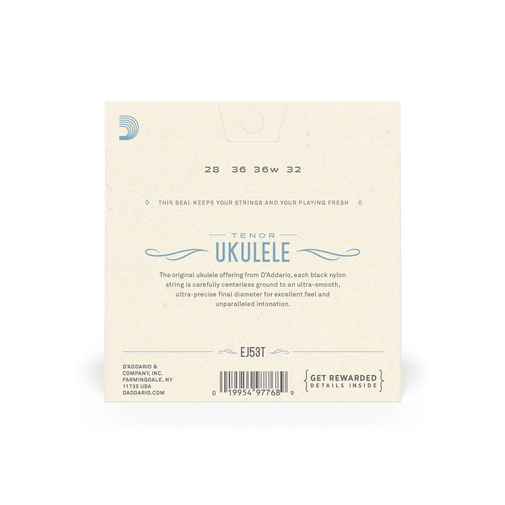 D'Addario EJ53T Pro-Arté Rectified Ukulele Strings, Tenor Ukulele/Hawaiian
