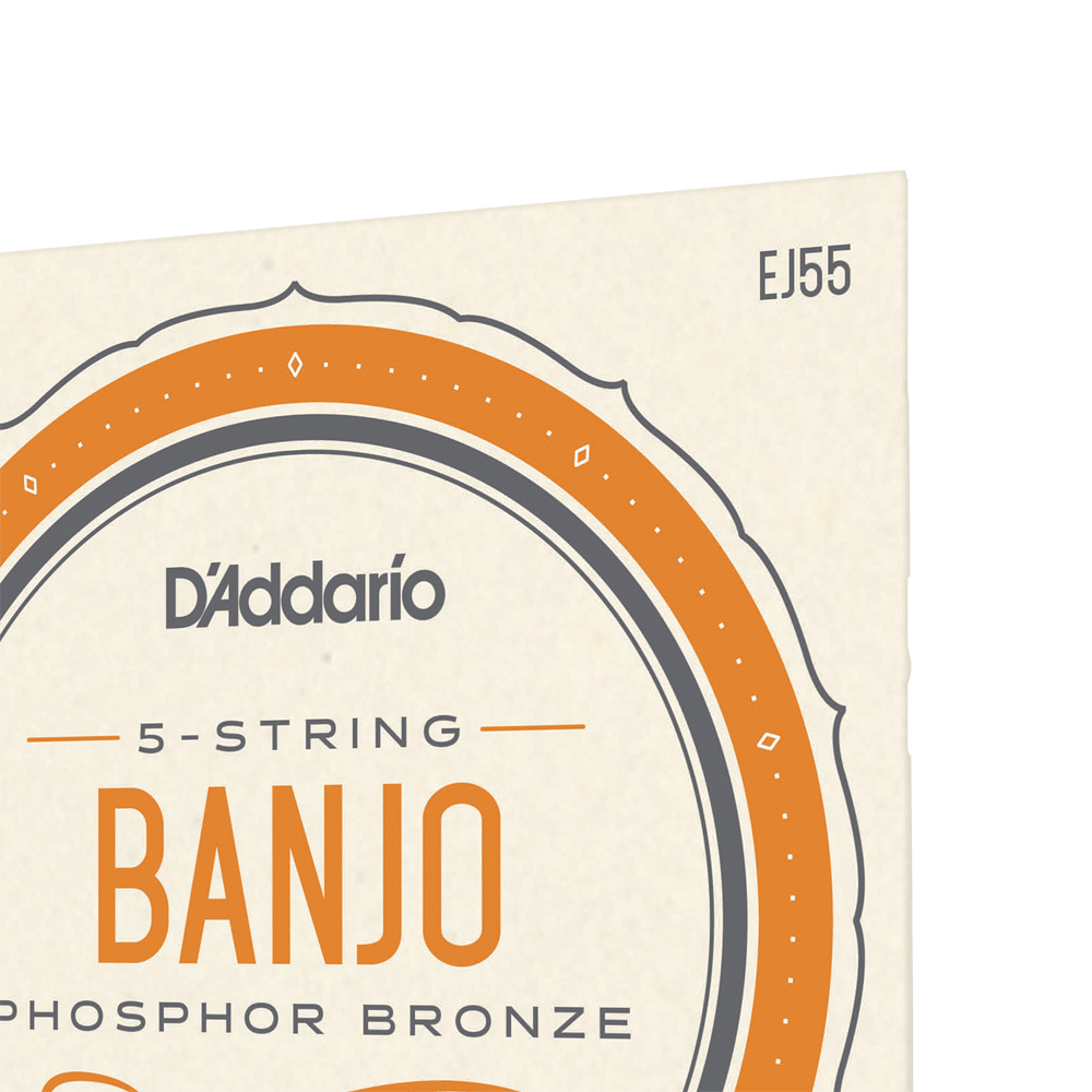 D'Addario EJ55 5-String Banjo Strings, Phosphor Bronze, Medium, 10-23