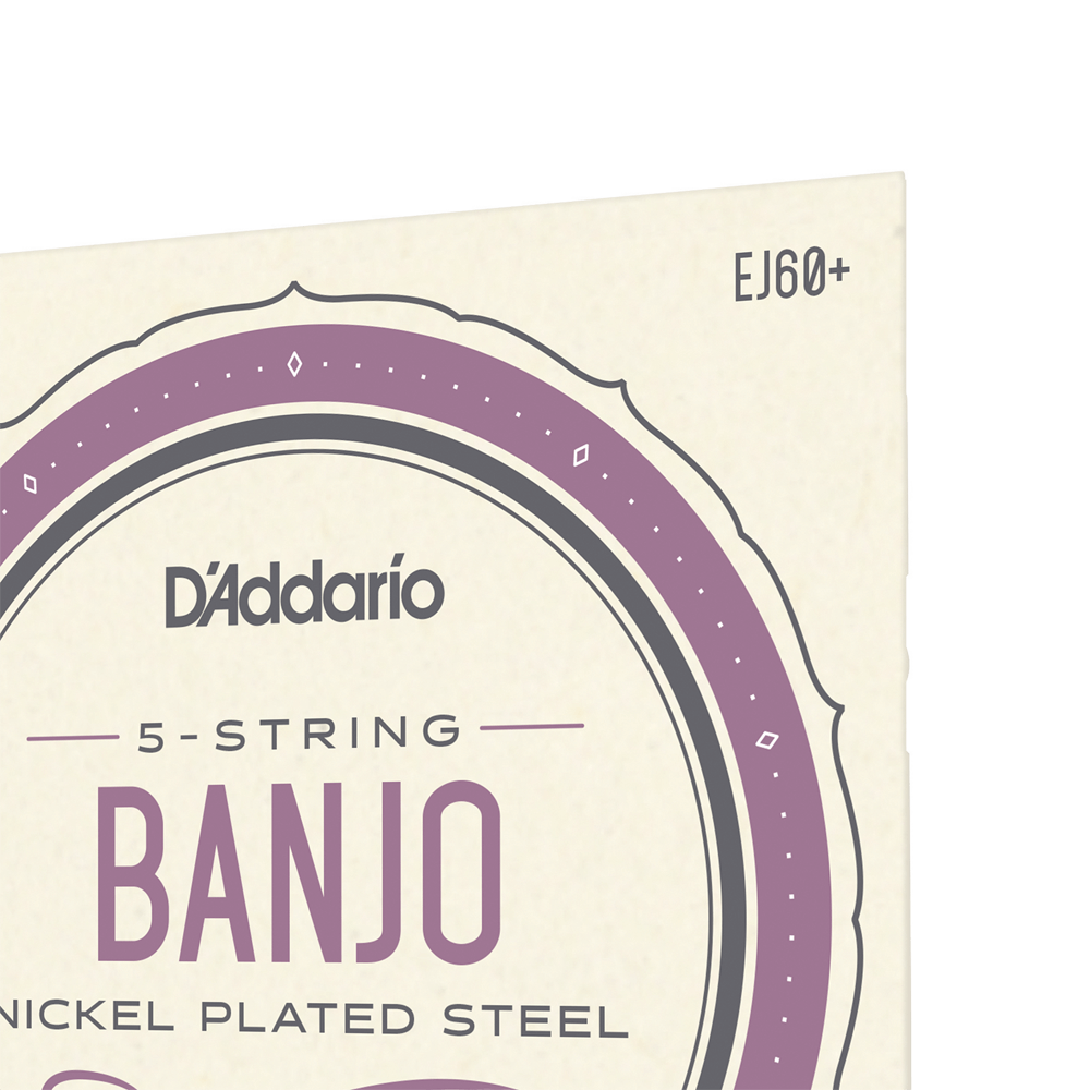 D'Addario EJ60+ 5-String Banjo Strings, Nickel, Light Plus, 9.5-20