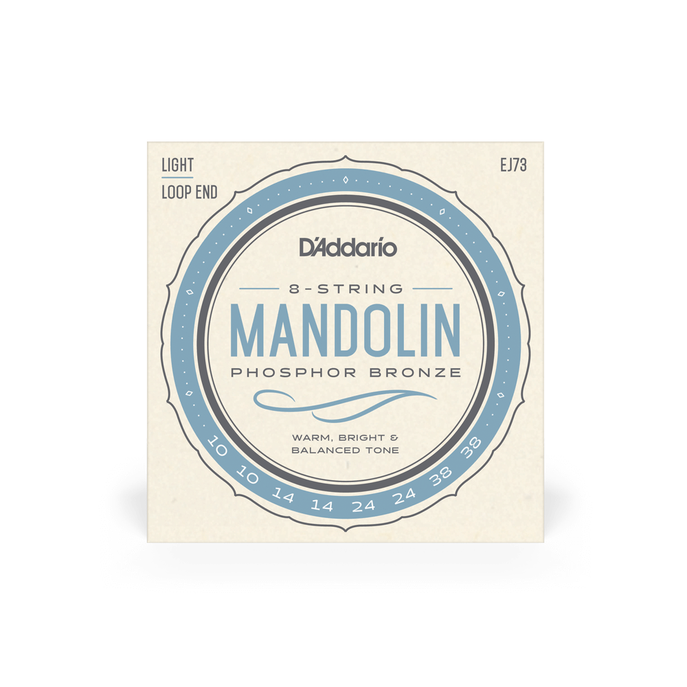 D'Addario EJ73 Mandolin Strings, Phosphor Bronze, Light, 10-38