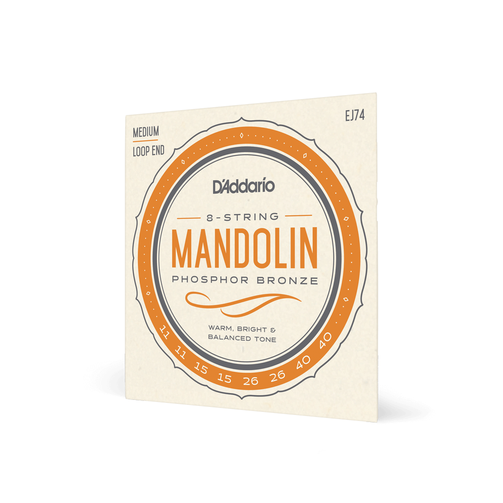 D'Addario EJ74 Mandolin Strings, Phosphor Bronze, Medium, 11-40