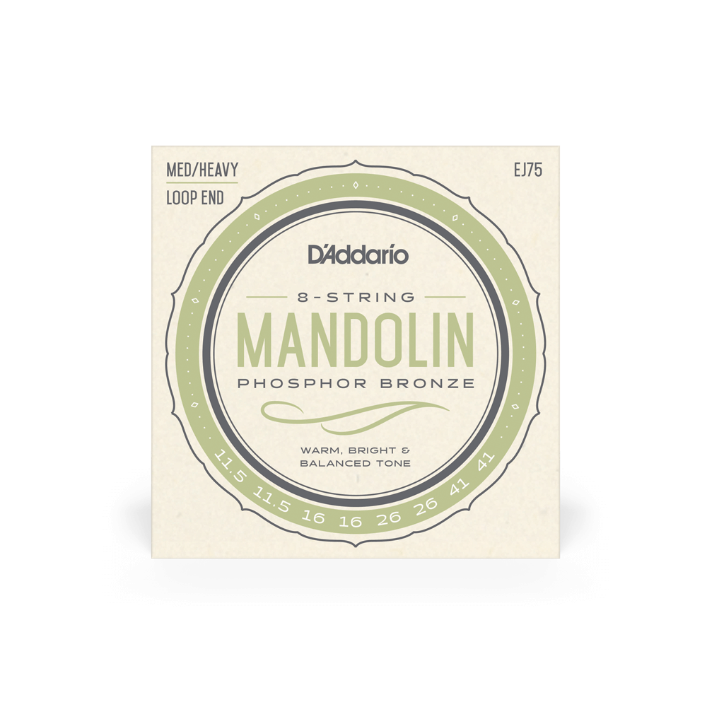 D'Addario EJ75 Mandolin Strings, Phosphor Bronze, Medium/Heavy, 11.5-41