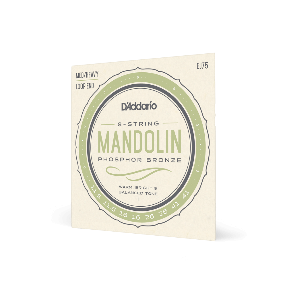 D'Addario EJ75 Mandolin Strings, Phosphor Bronze, Medium/Heavy, 11.5-41