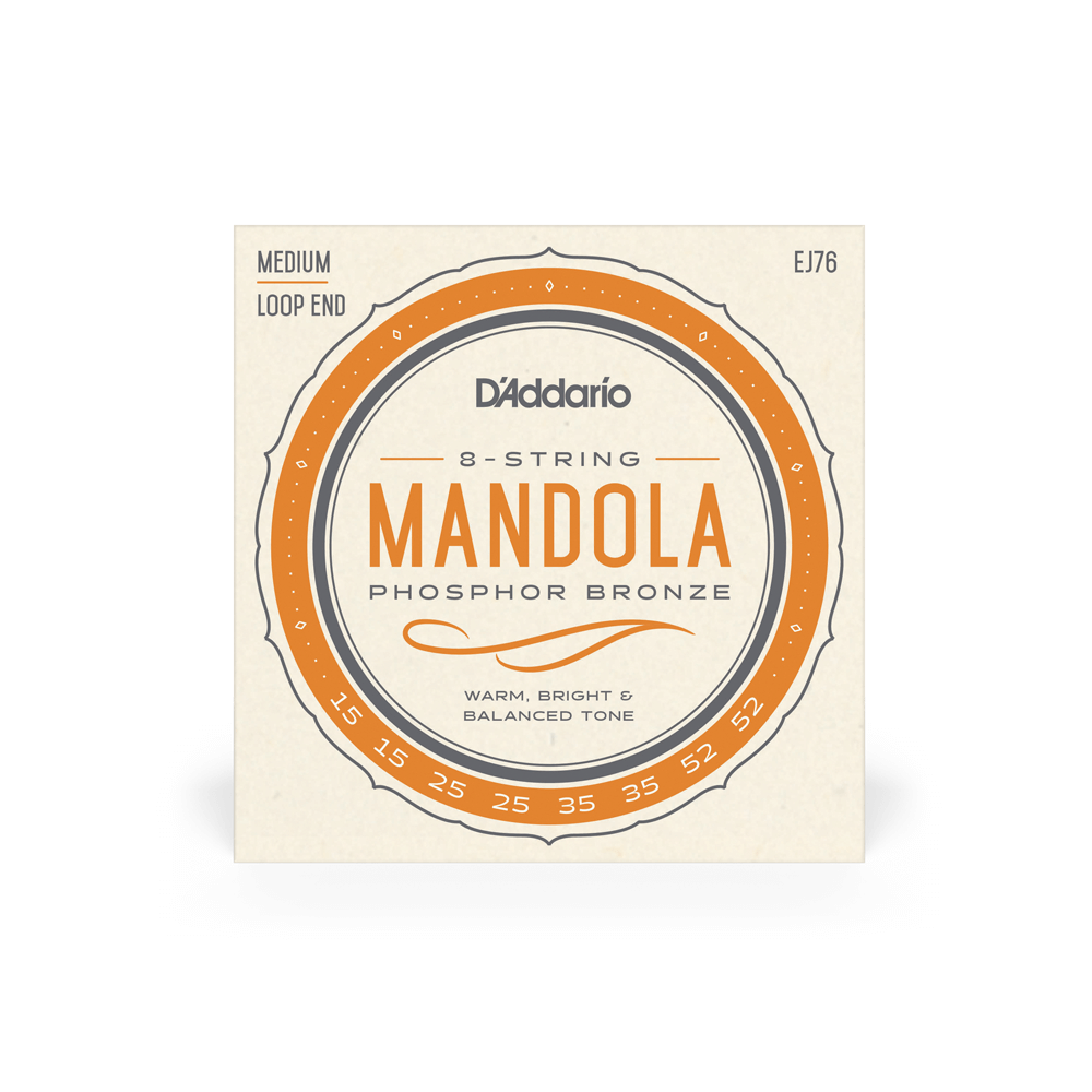 D'Addario EJ76 Phosphor Bronze Mandola Strings, Medium, 15-52