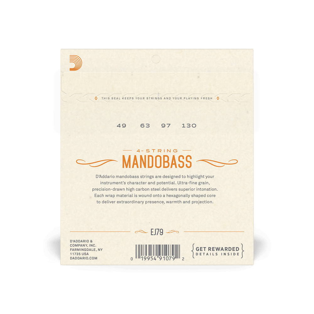 D'Addario J79 Copper Mandobass Strings, 49-130