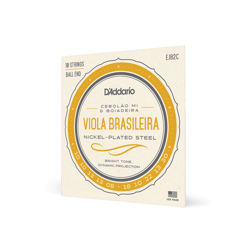 D'Addario EJ82C Viola Brasileira Set, Cebolao Mi and Boiadeira