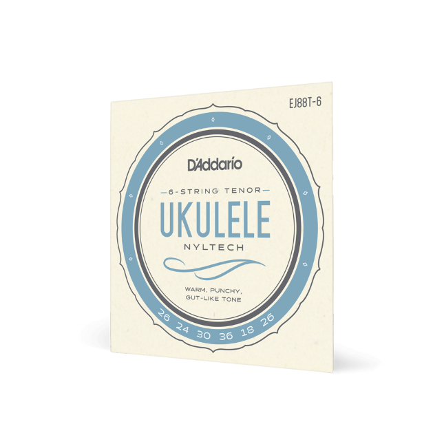 D'Addario EJ88T-6 Nyltech Ukulele Strings, 6-String Tenor