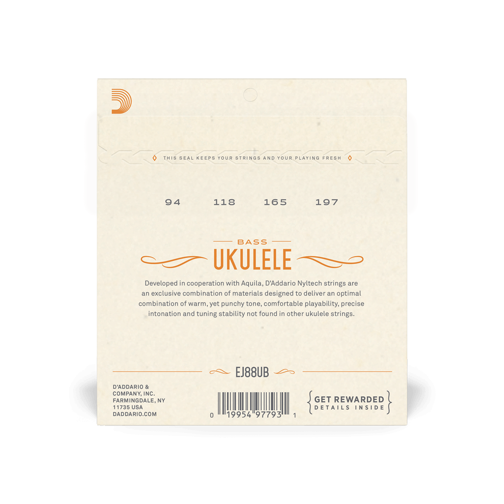 D'Addario EJ88UB Nyltech Ukulele Strings, Bass