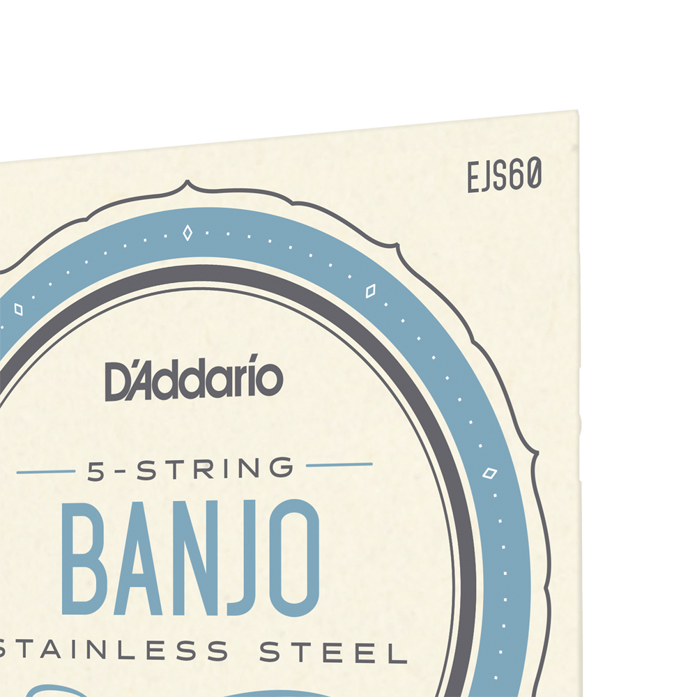 D'Addario EJS60 5-String Banjo Strings, Stainless Steel, Light, 10-20