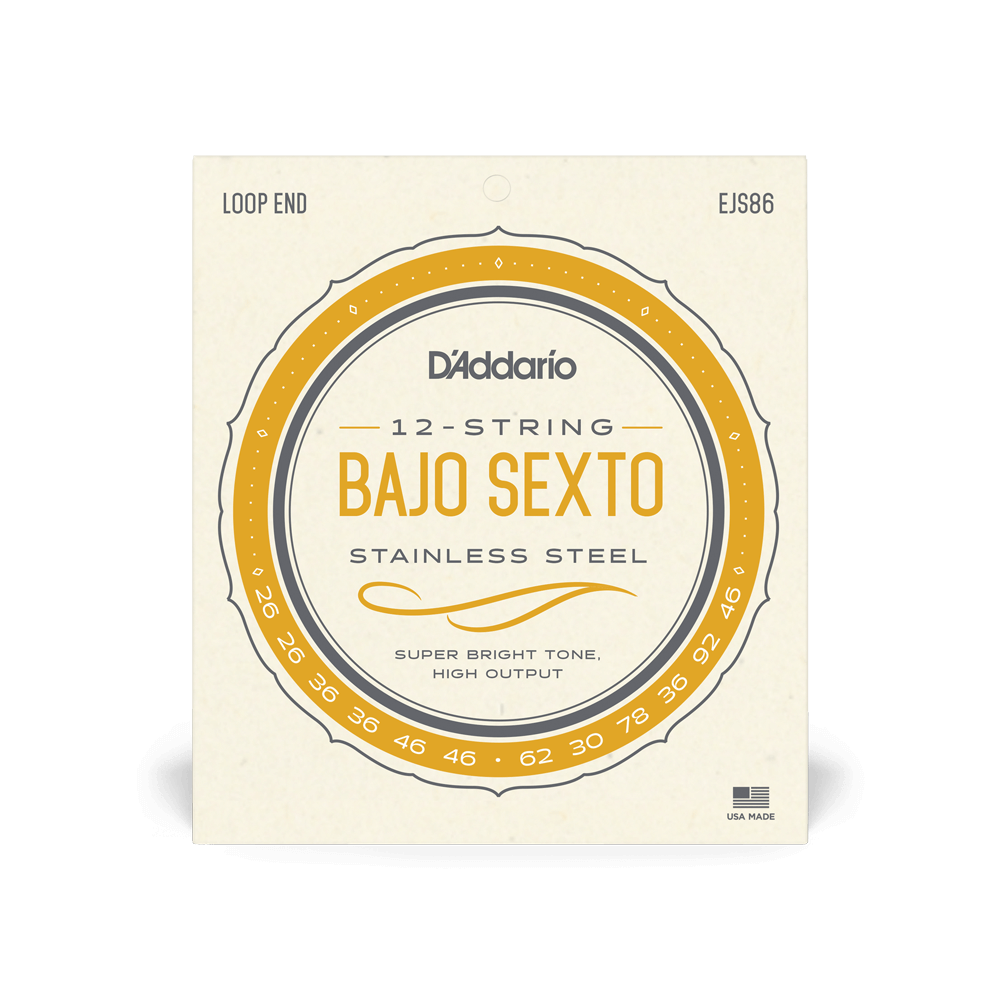D'Addario EJS86 Bajo Sexto Stainless Steel Strings