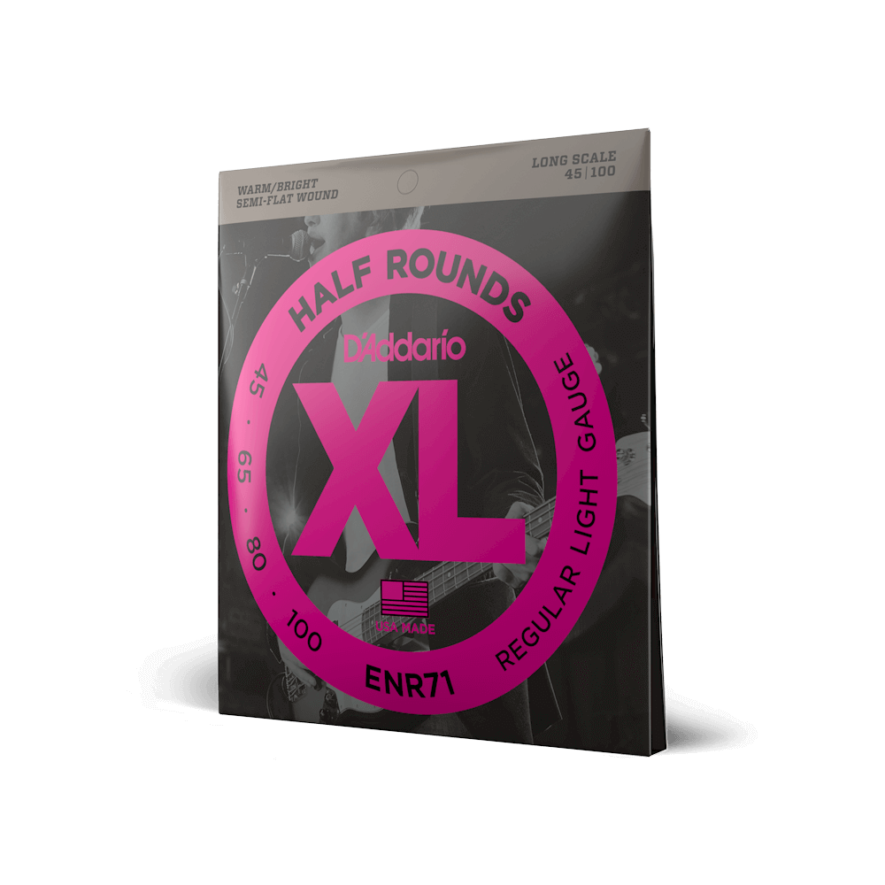45-100 Regular Light, Long Scale, XL Half Rounds Bass Strings