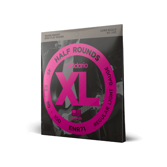 45-100 Regular Light, Long Scale, XL Half Rounds Bass Strings