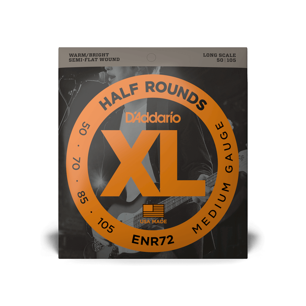 50-105 Medium, Long Scale, XL Half Rounds Bass Strings