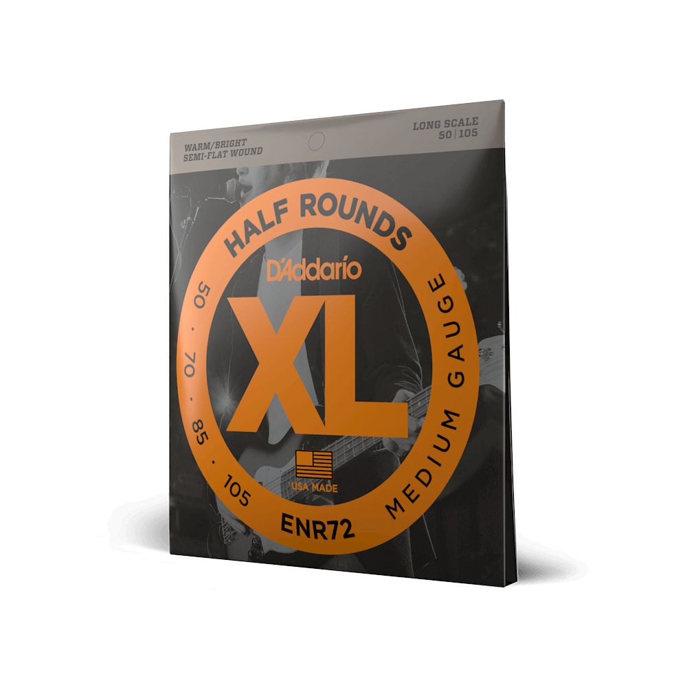 XL Half Rounds SemiFlat Wound Bass Guitar Strings D'Addario