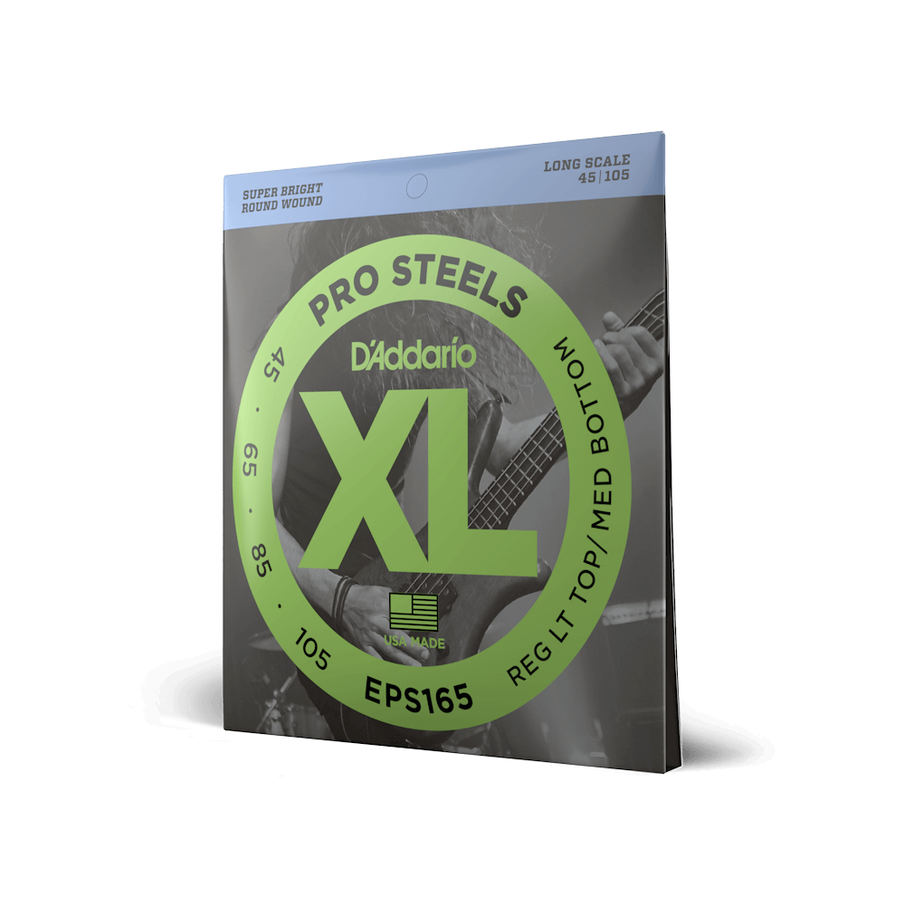 45-105 Regular Light Top/Medium Bottom, Long Scale, XL ProSteels Bass Strings