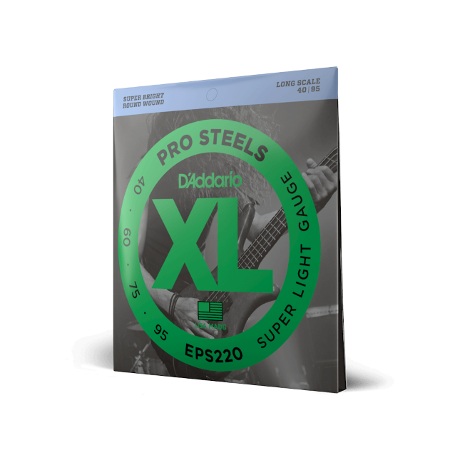 40-95 Super Light, Long Scale, XL ProSteels Bass Strings 
