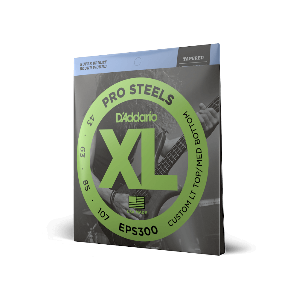 43-107 Custom Light Top/Medium Bottom Tapered, Long Scale, XL ProSteels Bass Strings