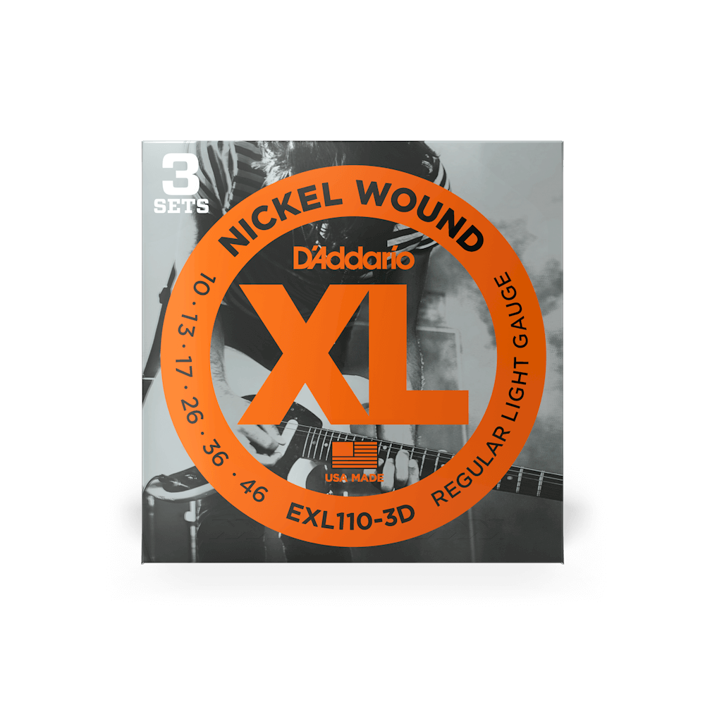10-46 Regular Light, XL Nickel Electric Guitar Strings 3-Pack