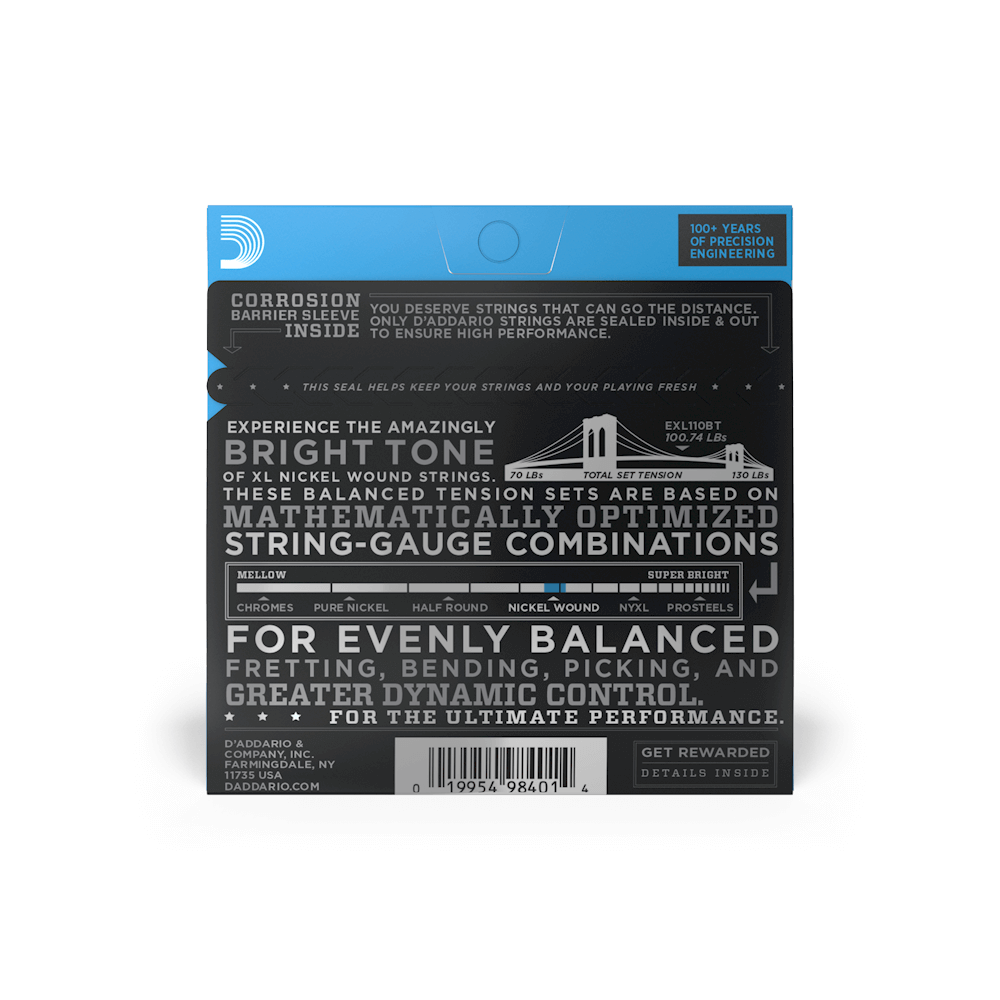 10-46 Regular Light Balanced Tension, XL Nickel Electric Guitar Strings