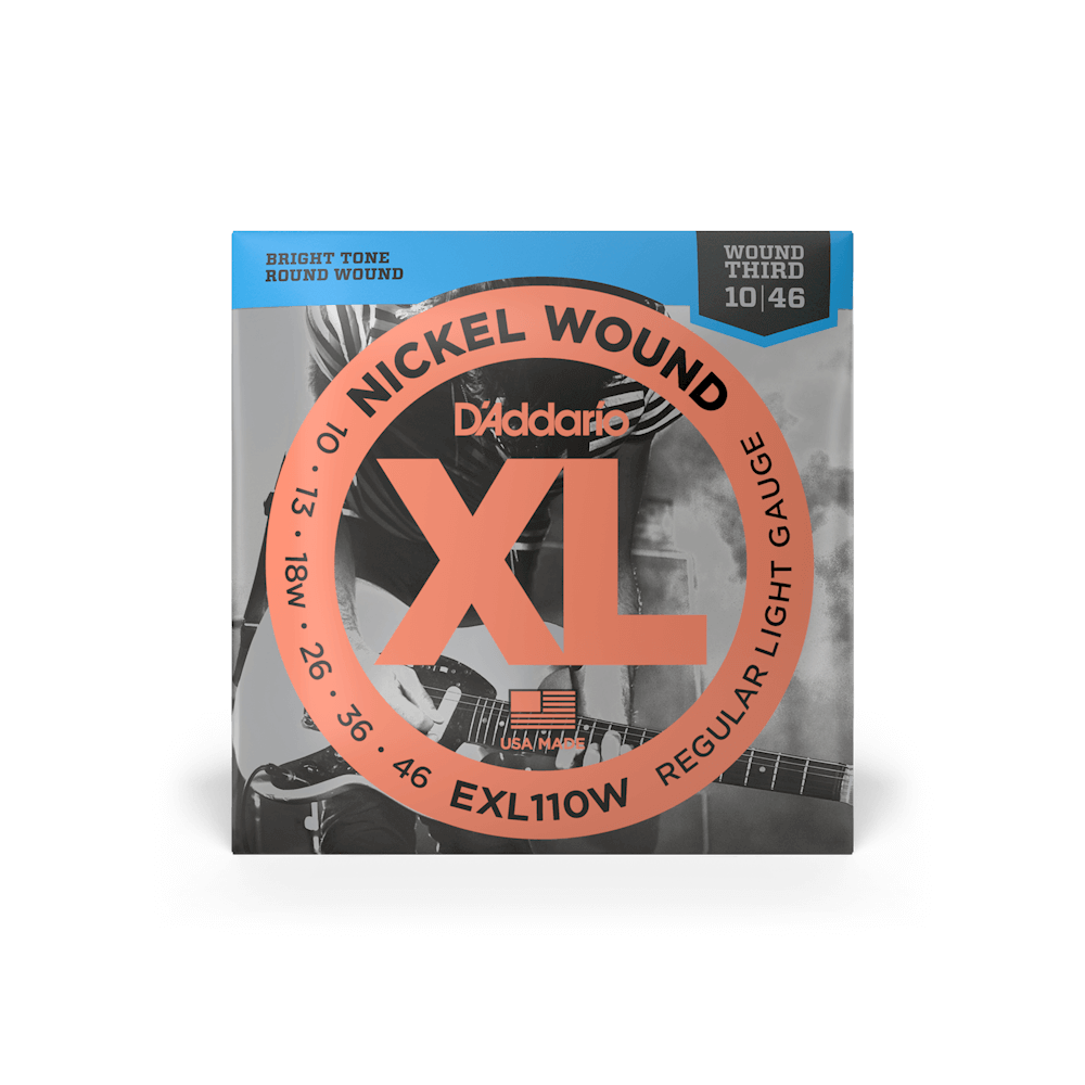 10-46 Regular Light Wound Third, XL Nickel Electric Guitar Strings
