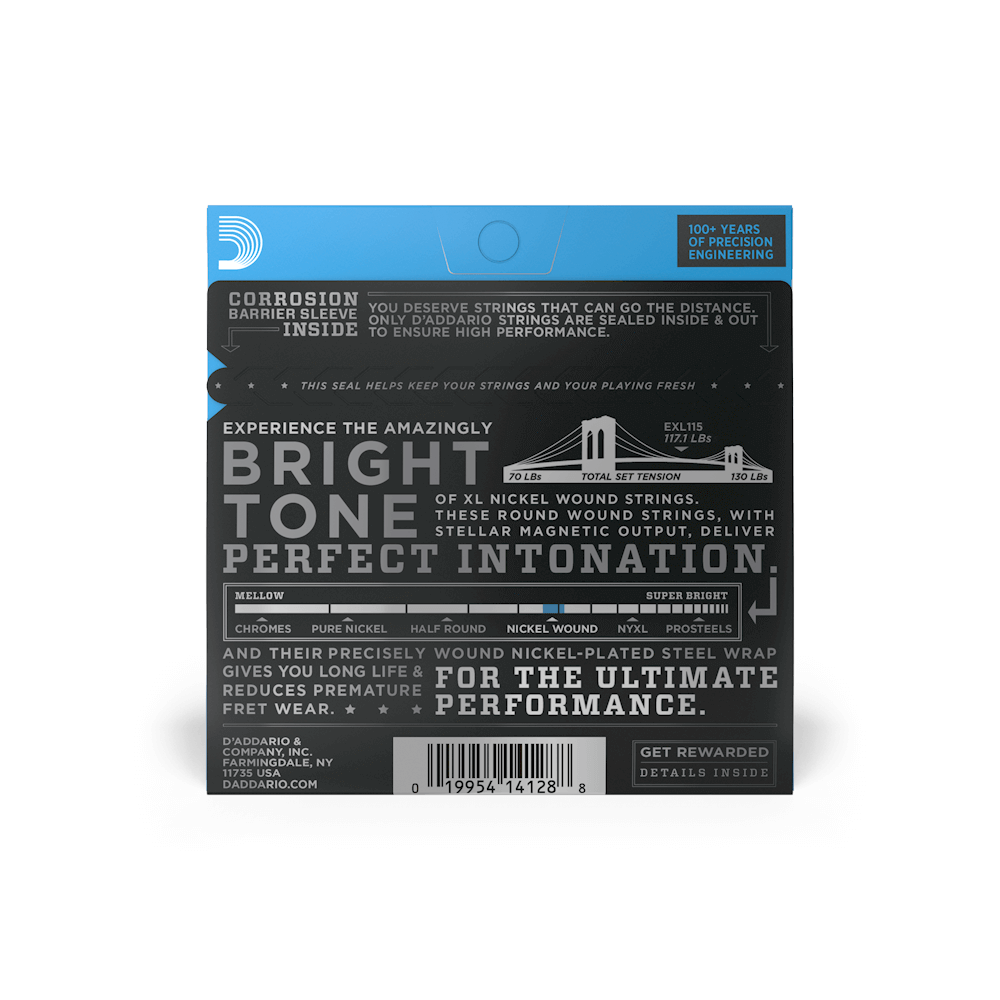 11-49 Medium, XL Nickel Electric Guitar Strings