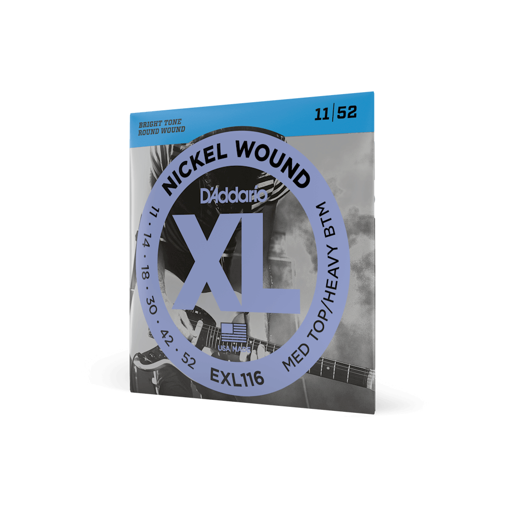 11-52 Medium Top/Heavy Bottom, XL Nickel Electric Guitar Strings