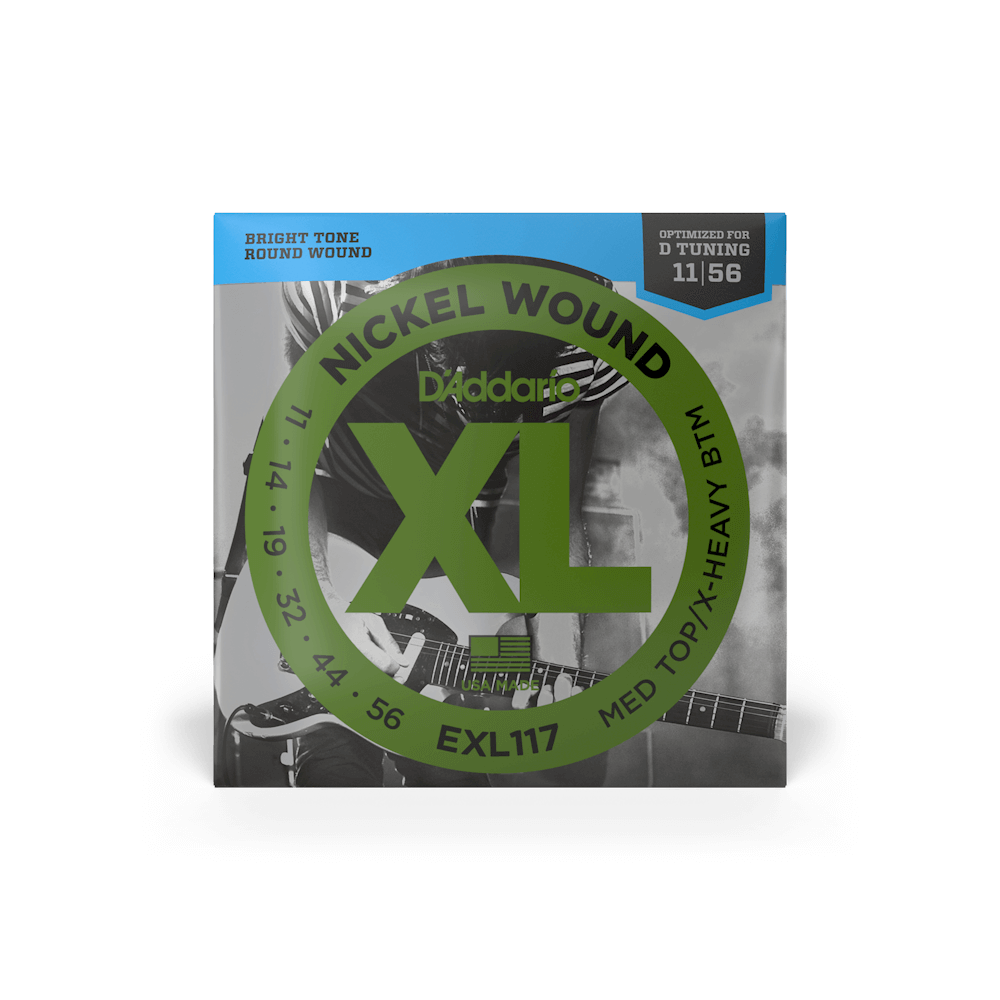 11-56 Medium Top/Extra Heavy Bottom, XL Nickel Electric Guitar Strings