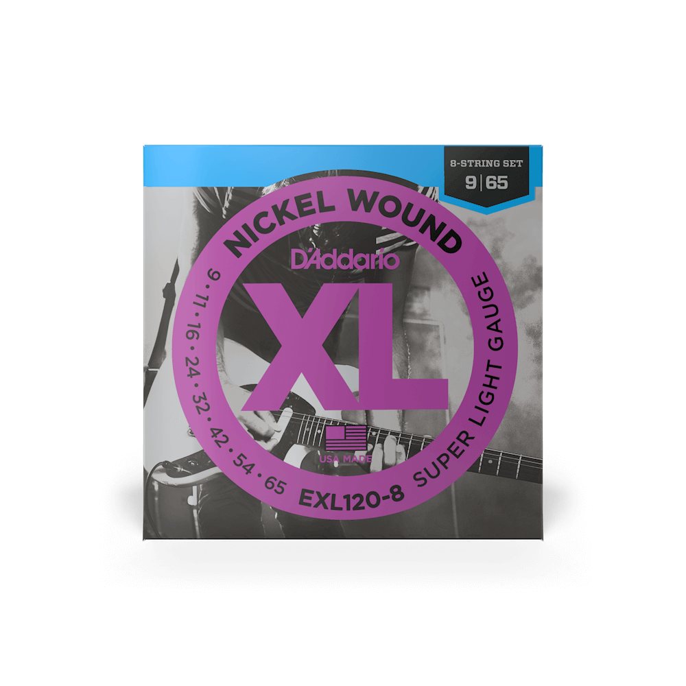 09-65 Super Light 8-String, XL Nickel Electric Guitar Strings