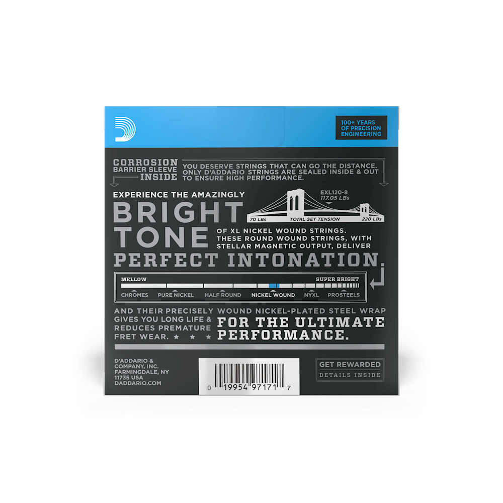 09-65 Super Light 8-String, XL Nickel Electric Guitar Strings