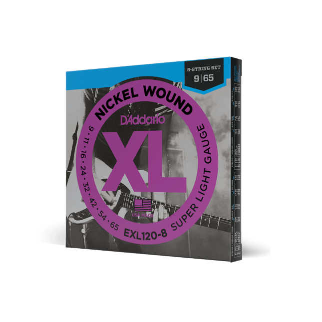 09-65 Super Light 8-String, XL Nickel Electric Guitar Strings