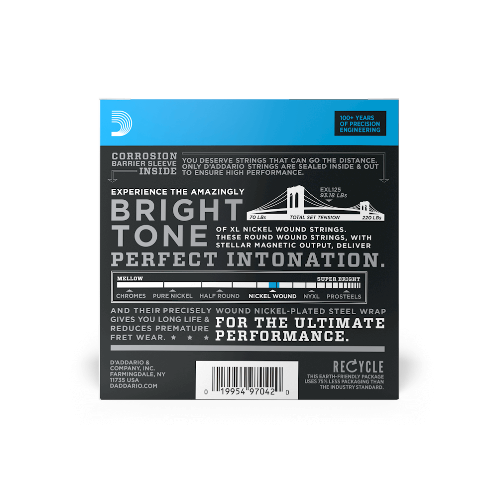 9-46 Super Light Top/Regular Bottom, XL Nickel Electric Guitar Strings 10-Pack