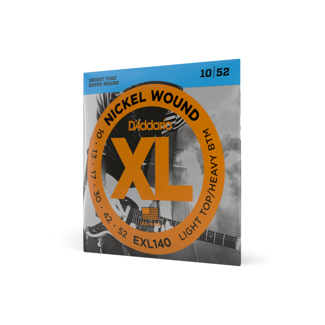 10-52 Light Top/Heavy Bottom, XL Nickel Electric Guitar Strings