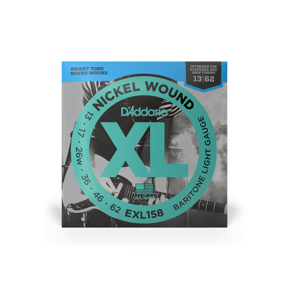 13-62 Light Baritone, XL Nickel Electric Guitar Strings