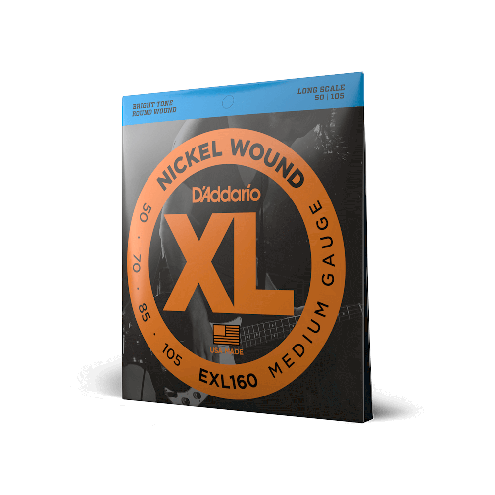 50-105 Medium, Long Scale, XL Nickel Bass Strings