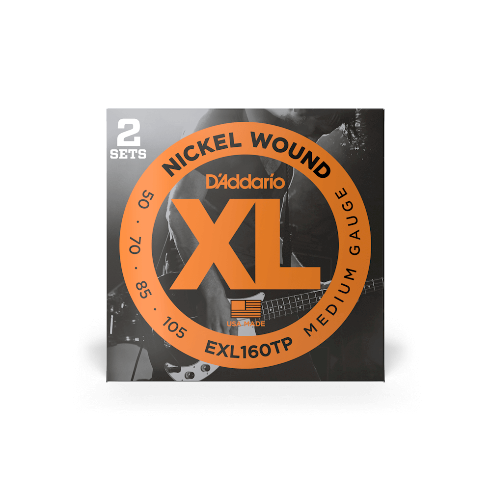 50-105 Medium, Long Scale, XL Nickel Bass Strings 2-Pack